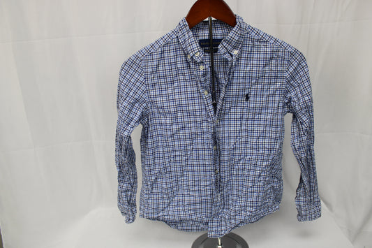 Ralph Lauren Super Stretch Flannel, Blue, Youth M