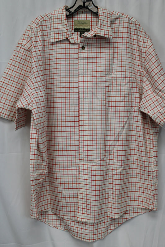 Cabela’s Outfitters Series Plaid Button Up, White/Red, Men’s XL