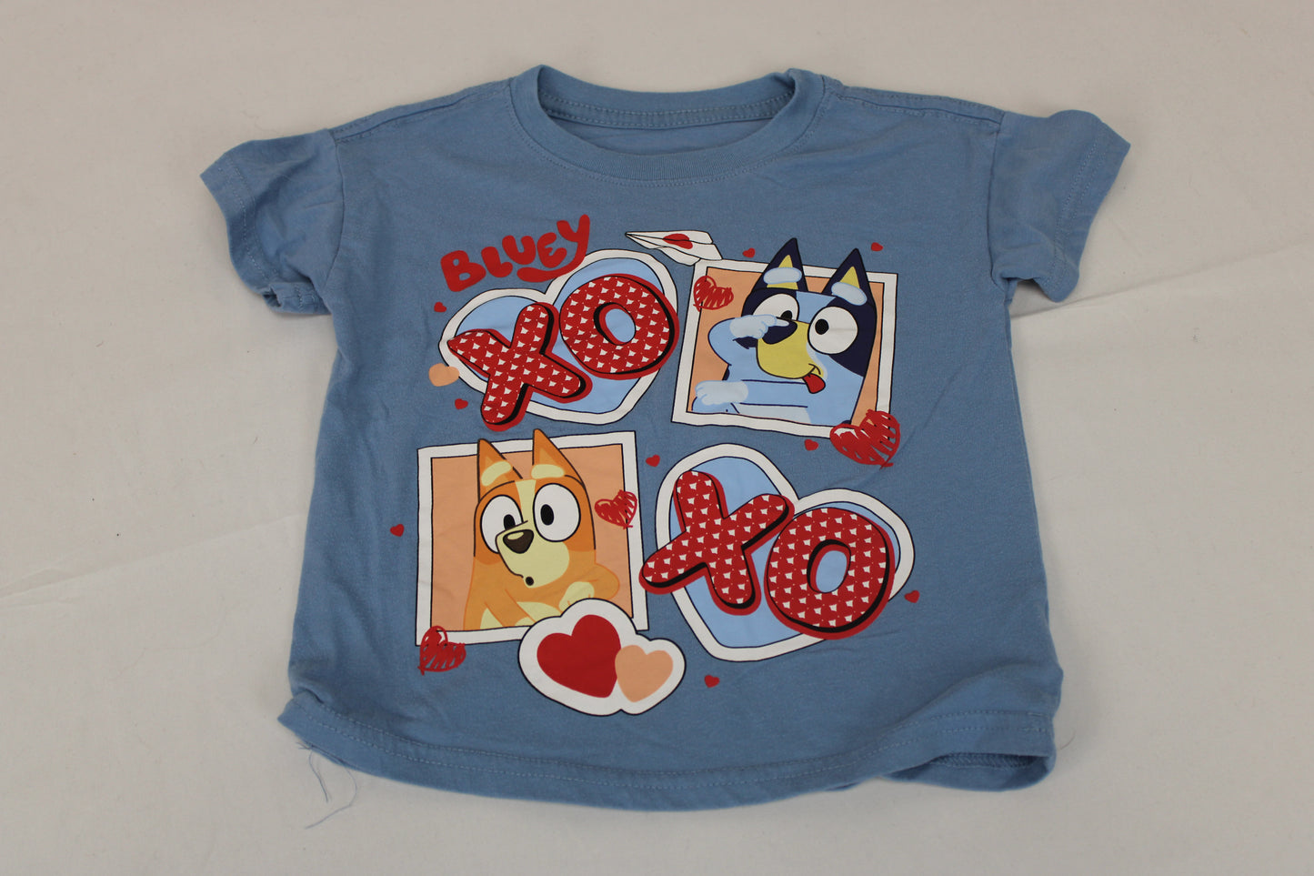 Bluey XOXO T-Shirt, Blue, Youth 3T