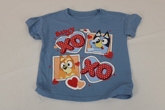 Bluey XOXO T-Shirt, Blue, Youth 3T