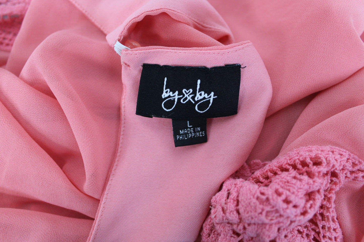 ByXby Short Sleeve Blouse, Pink, Women’s L