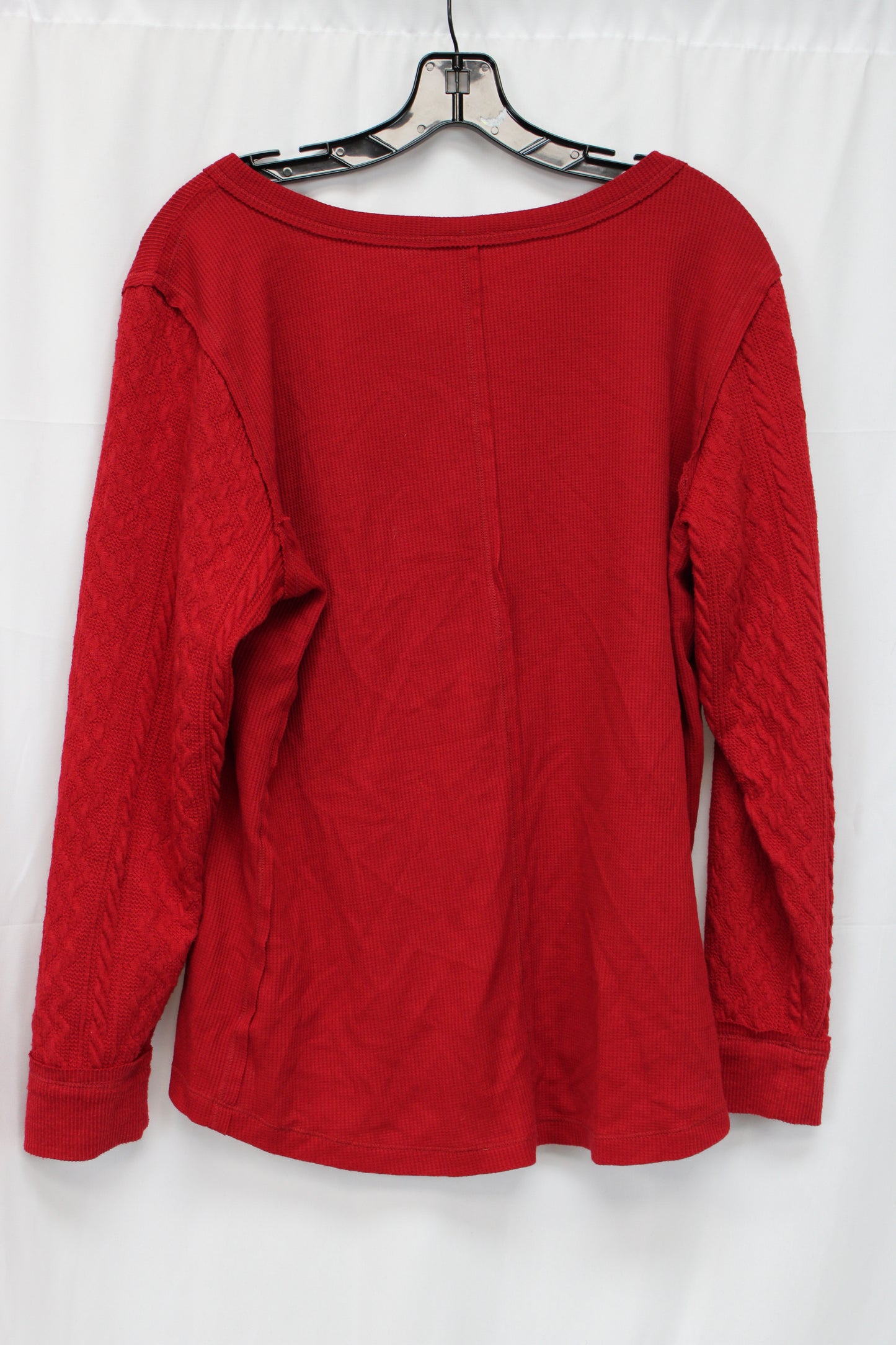 Maurice’s Long Sleeve Metal Button Shirt, Red, Women’s XXL