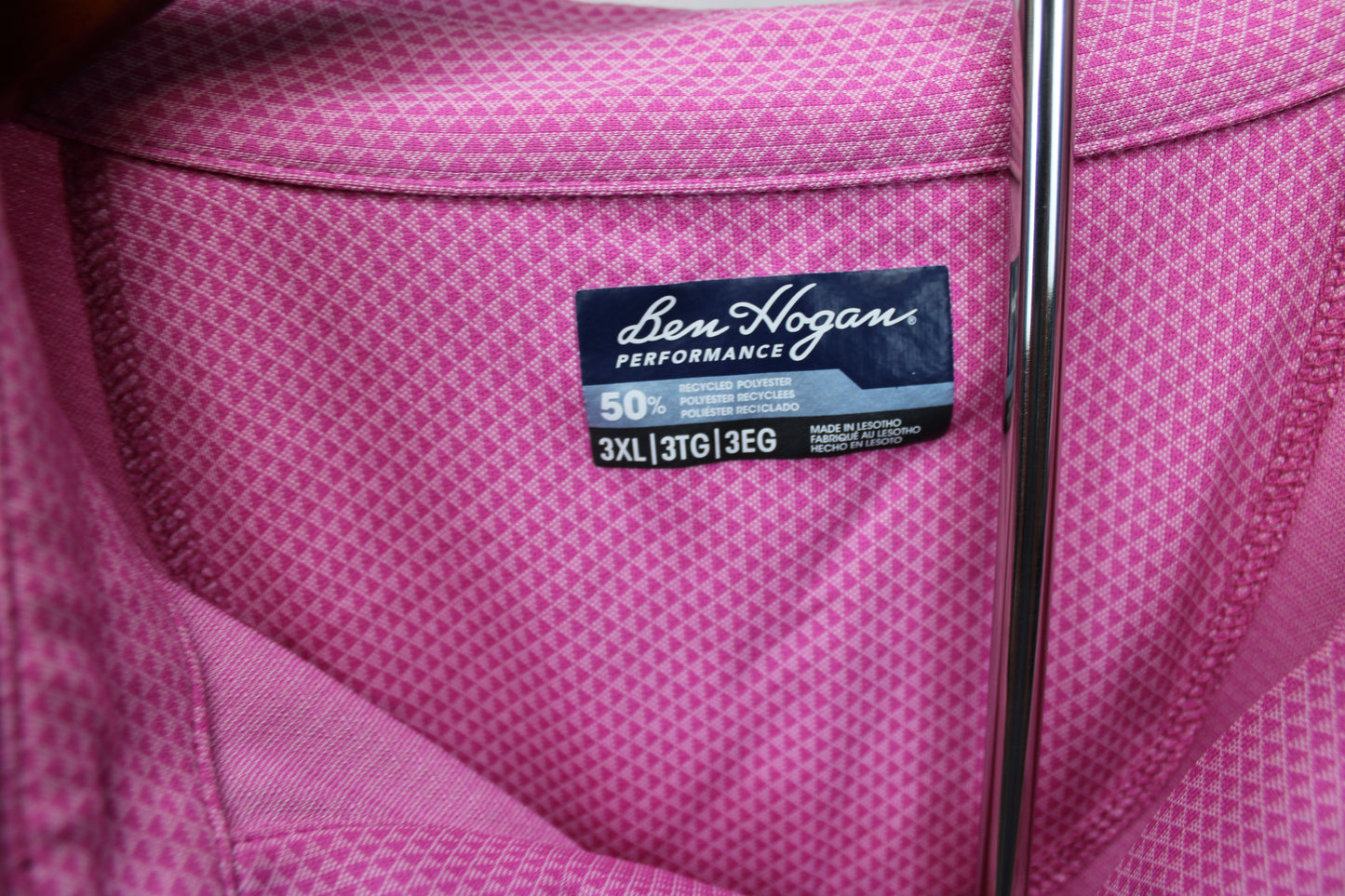 Ben Hogan Performance Sports Polo, Pink, Men’s XXXL