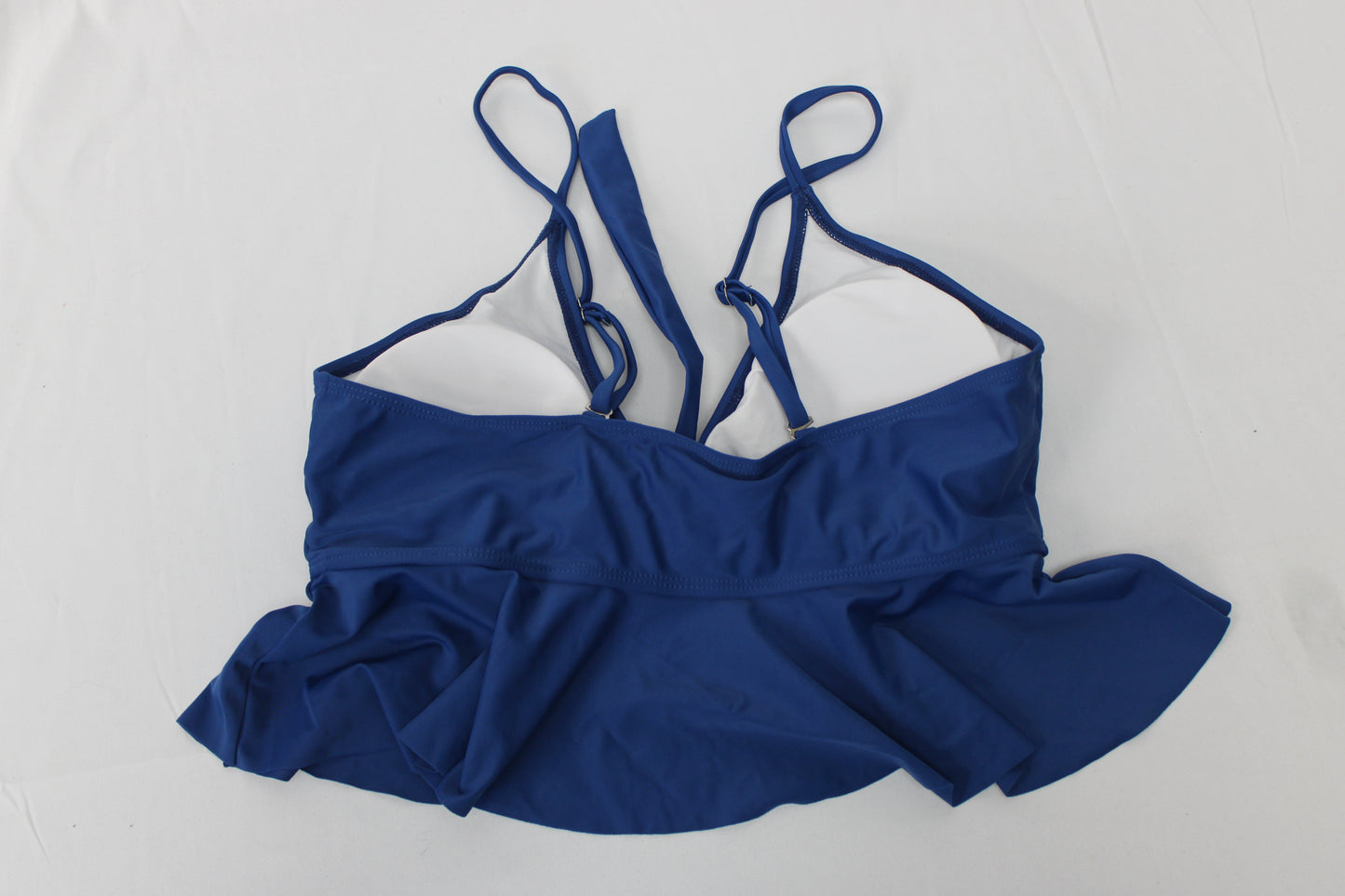 Blue Tie Front Swimsuit Top, Women’s L