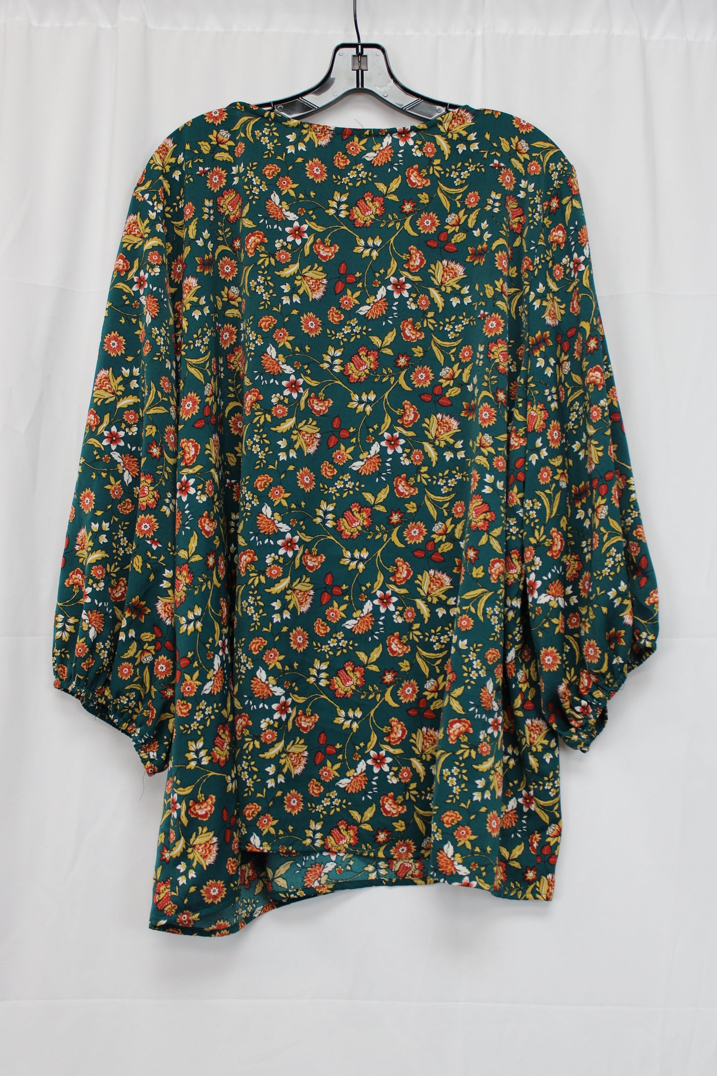 Suzanne Betro Floral Long Sleeve Blouse, Women’s XXXXL