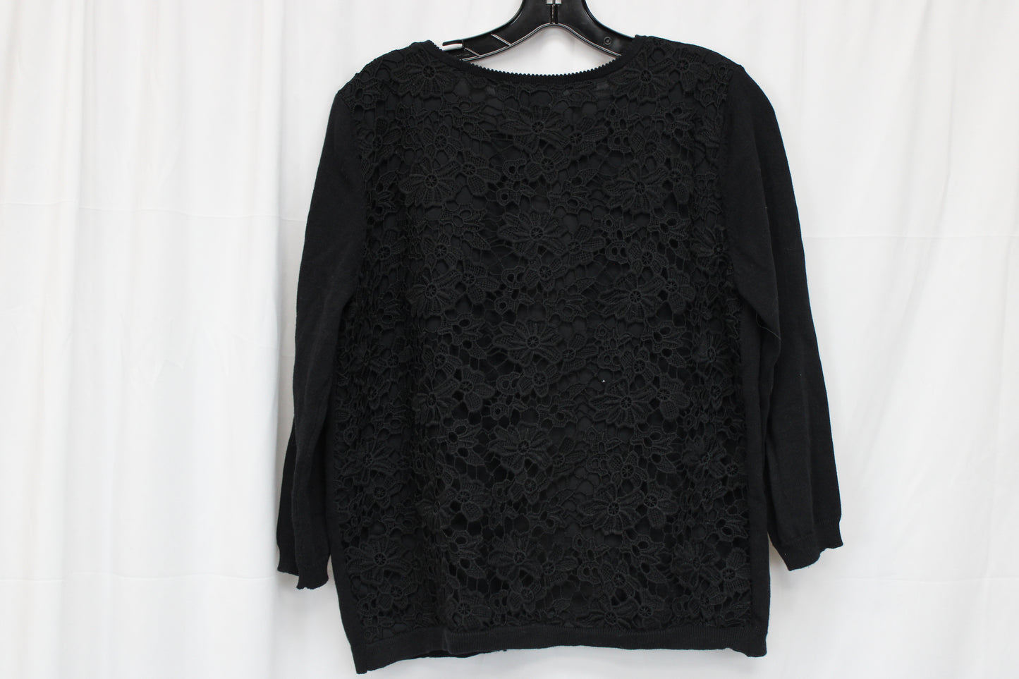 Liz Claiborne Textured Cardigan, Black, Women’s Petite M