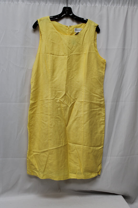 Chadwick’s Sleeveless Dress, Yellow, Women’s (16)