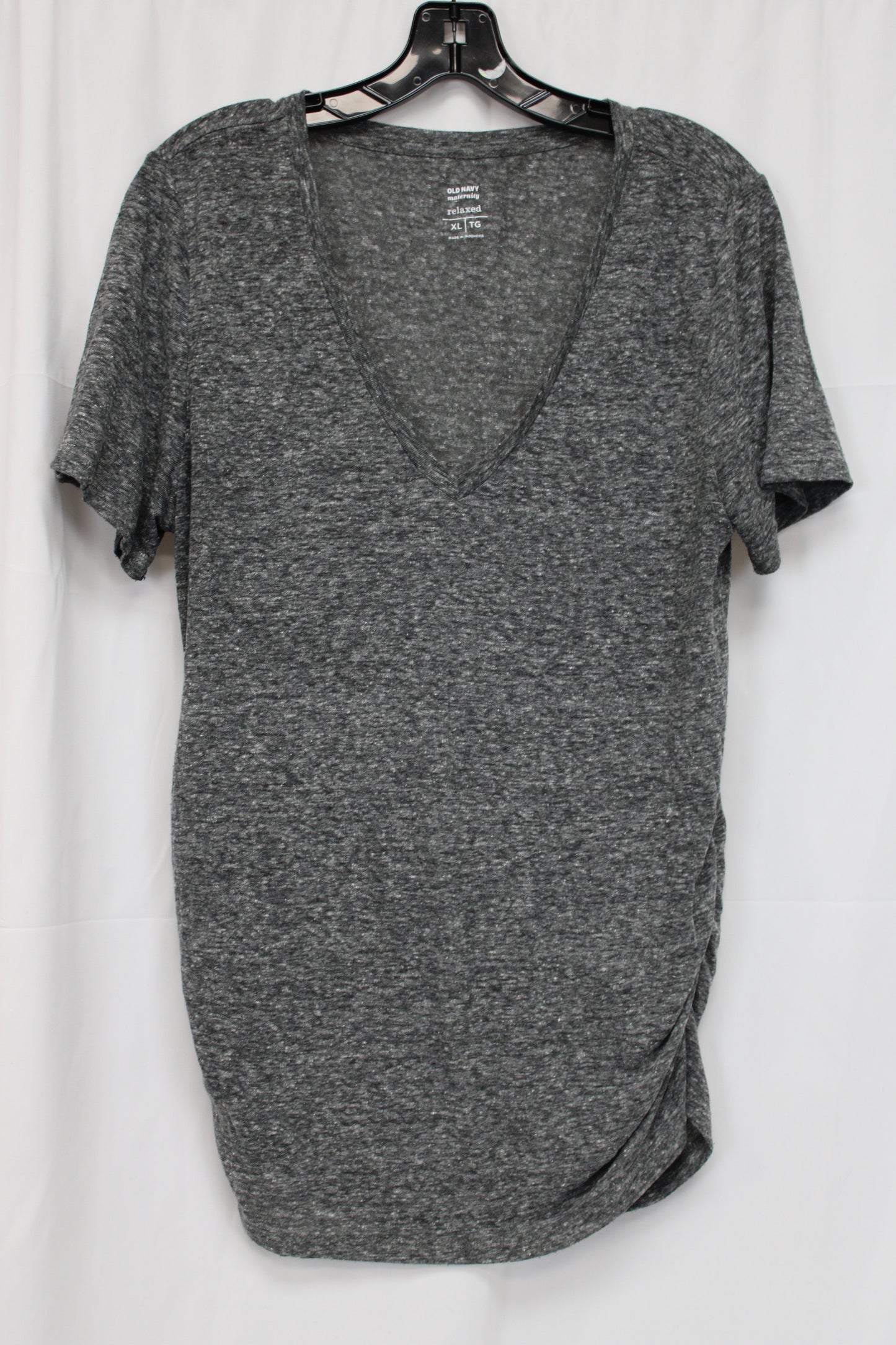 Old Navy Relaxed Maternity Short Sleeve Shirt, Gray, Women’s XL