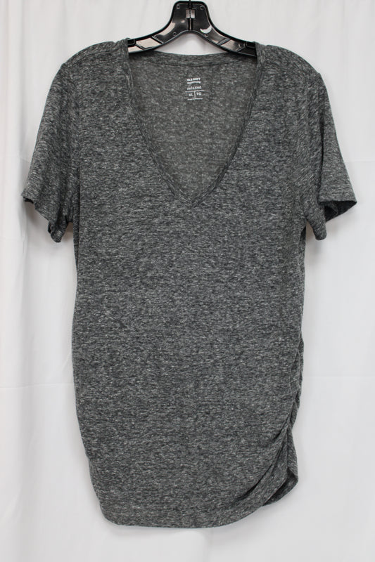Old Navy Relaxed Maternity Short Sleeve Shirt, Gray, Women’s XL