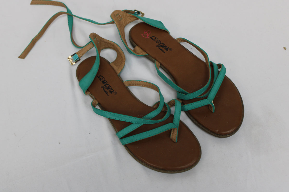 Db Dk Fashion Strappy Sandals, Blue/Brown, Women’s 8.5
