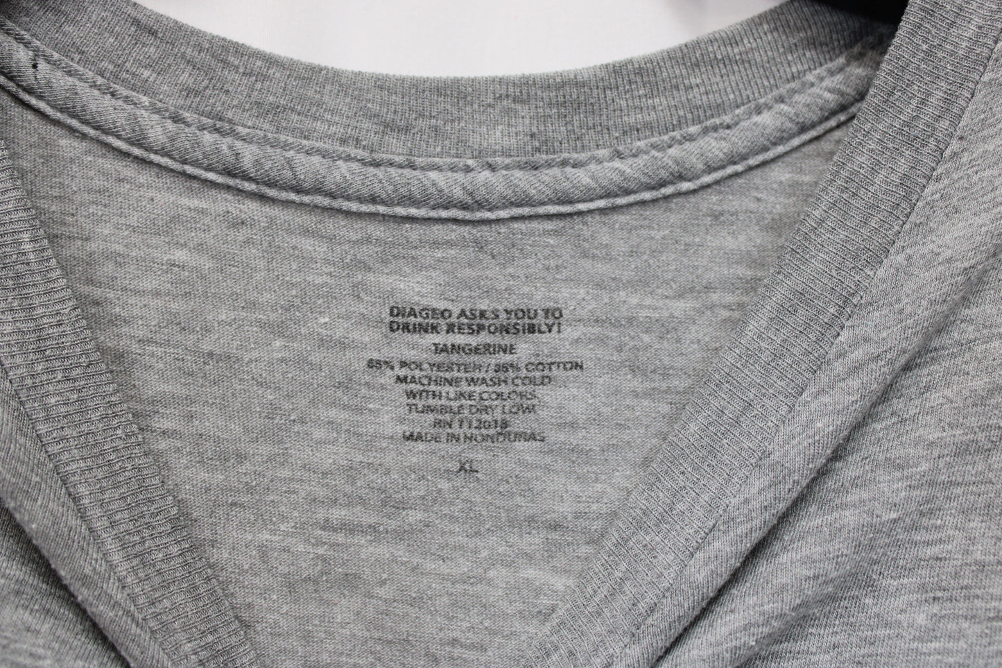 Captain Morgan Short Sleeve T-Shirt, Gray, Men’s XL
