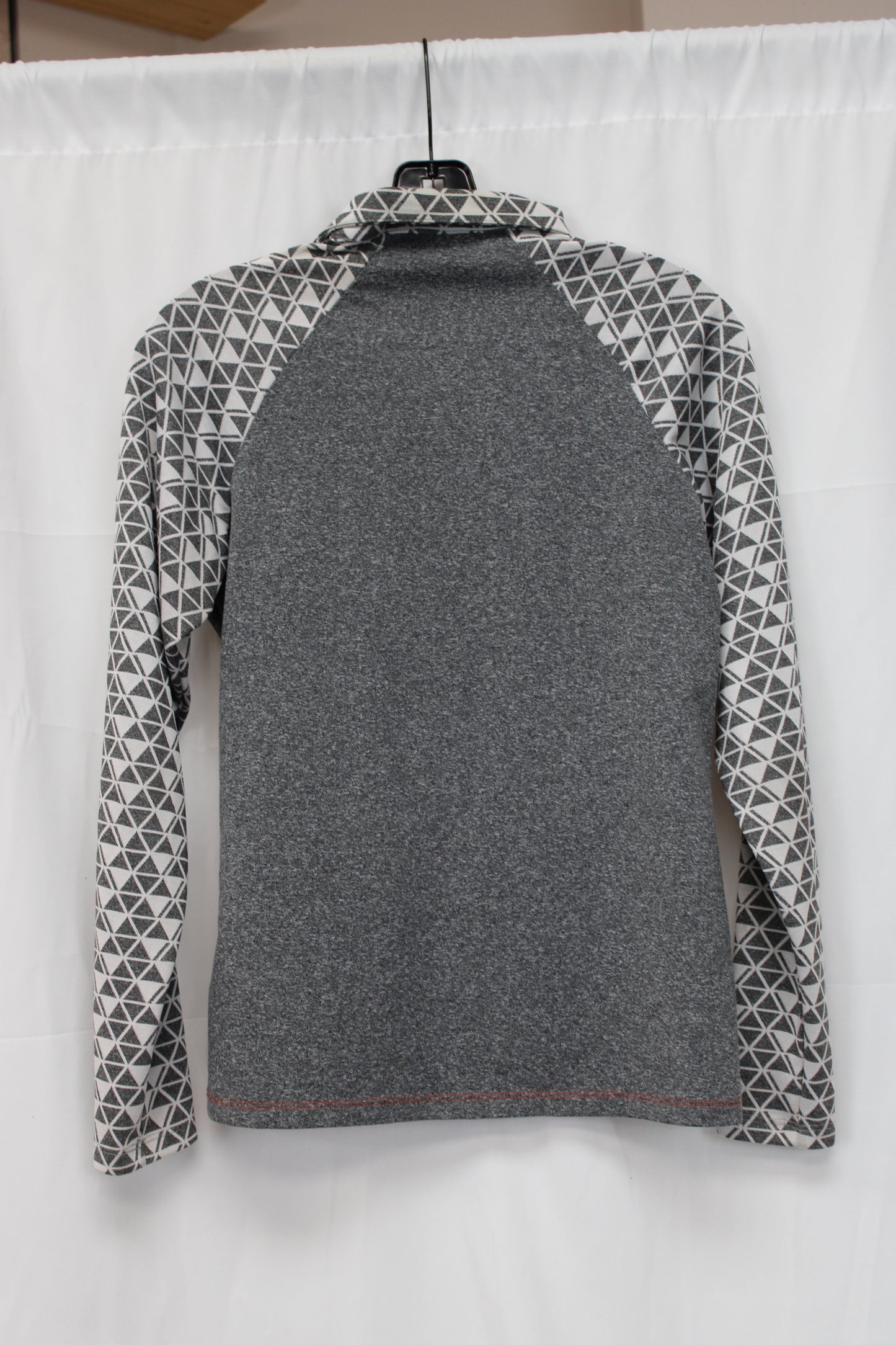 Antigua Long Sleeve Nebraska Zip Up Jacket, Gray/Orange, Women’s S