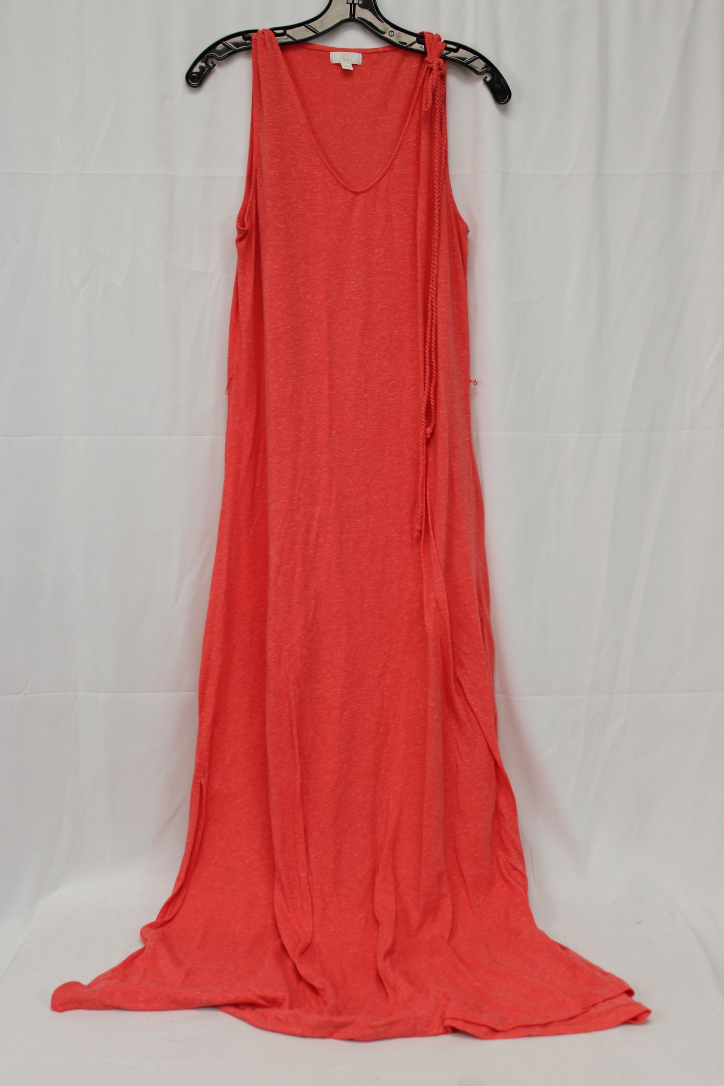 C Floor Length Tank Top Dress, Coral, L