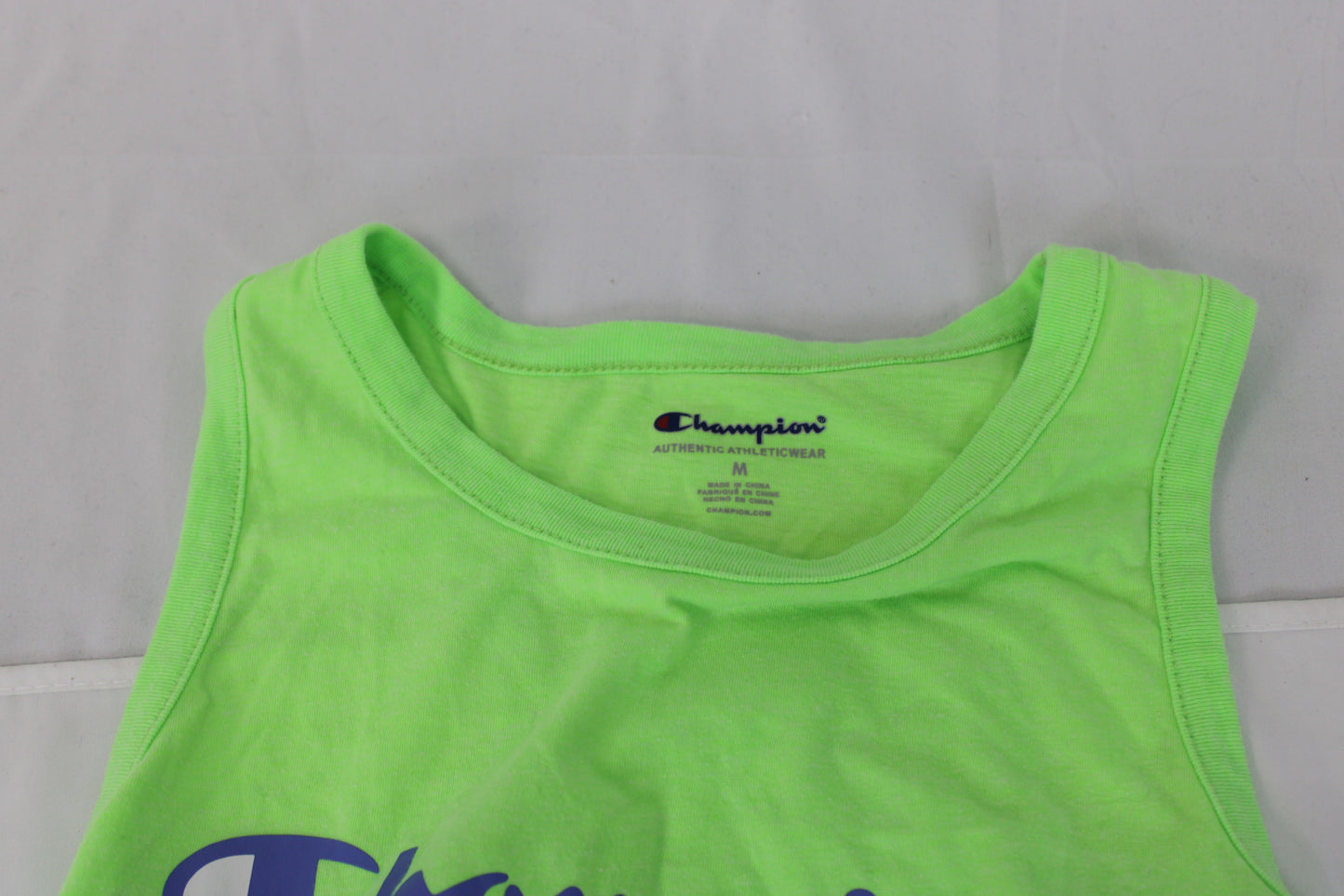 Champion Tank Top, Neon Green, Girls M