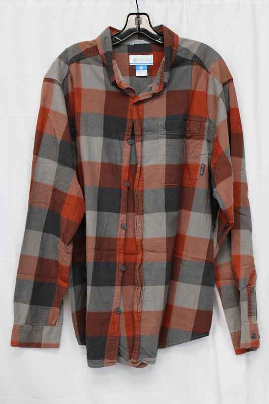 Columbia Long Sleeve Flannel Shirt, Men’s L