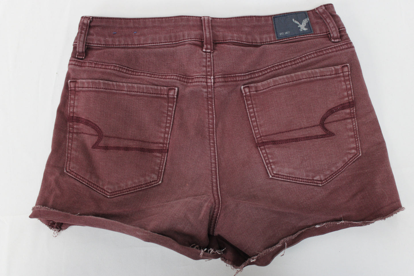 American Eagle High Rise Shorts, Burgundy, Women’s S