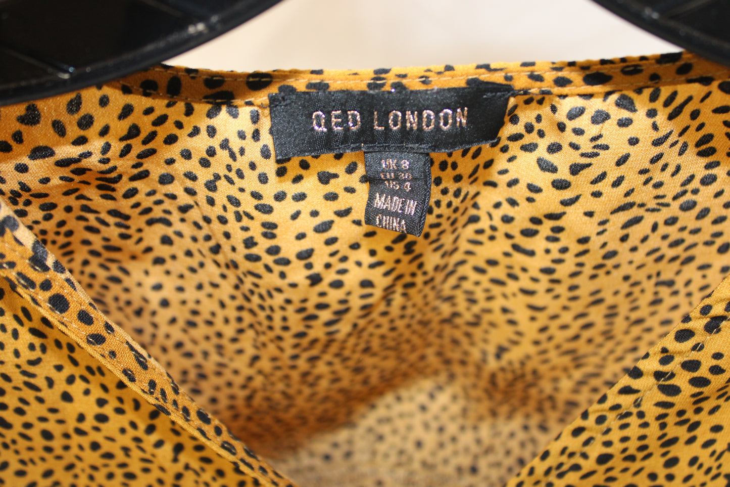 Qed London Long Sleeve Leopard Print Dress, Women’s M