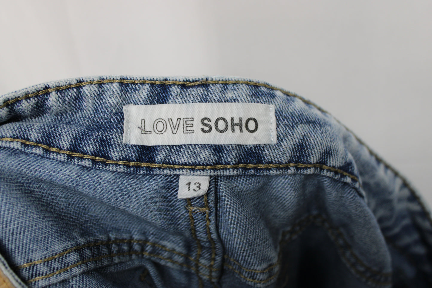 LOVE SOHO Wide Leg Pink Bow Denim Pants, Women’s 13
