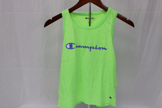 Champion Tank Top, Neon Green, Girls M