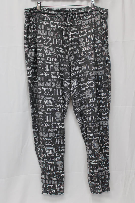 Secret Treasures Coffee Pajama Pants, Gray, Women’s XL