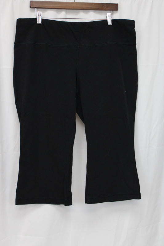 Athletic Works Capri Leggings, Black, Women’s XXXL