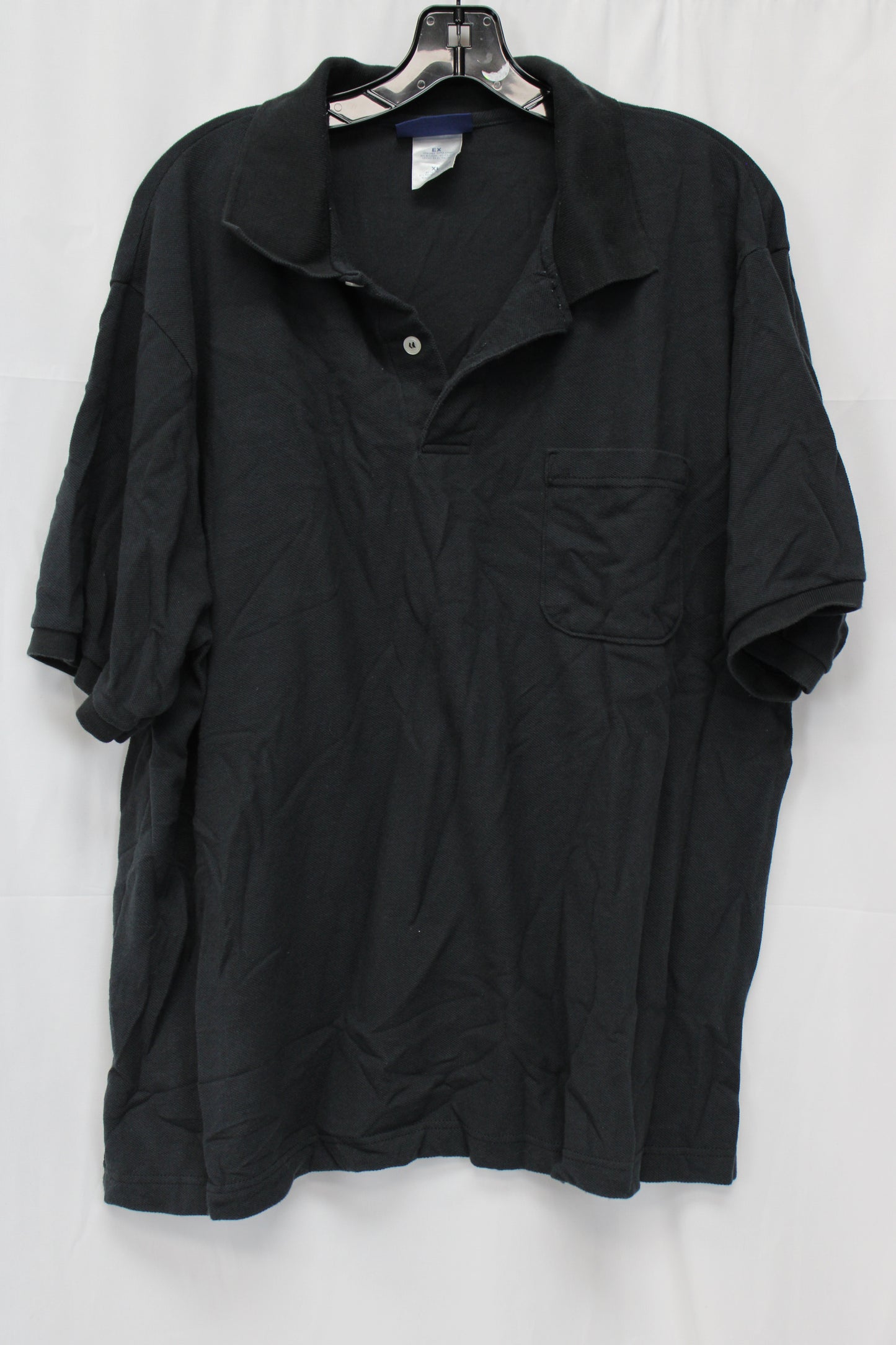 Puritan Athletic Polo Shirt, Black, Men’s XL