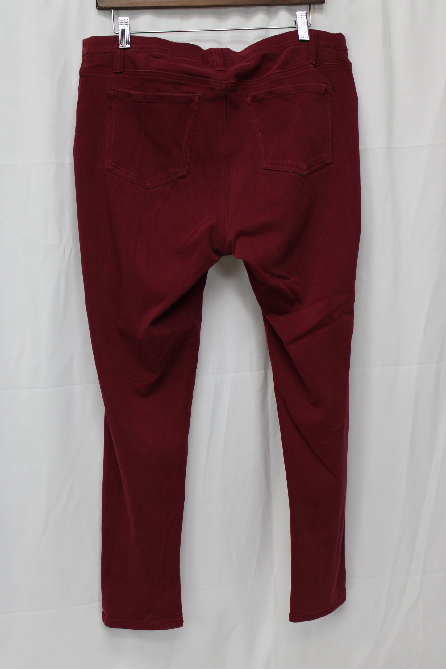 Faded Glory Jeggings, Burgundy, Women’s XL