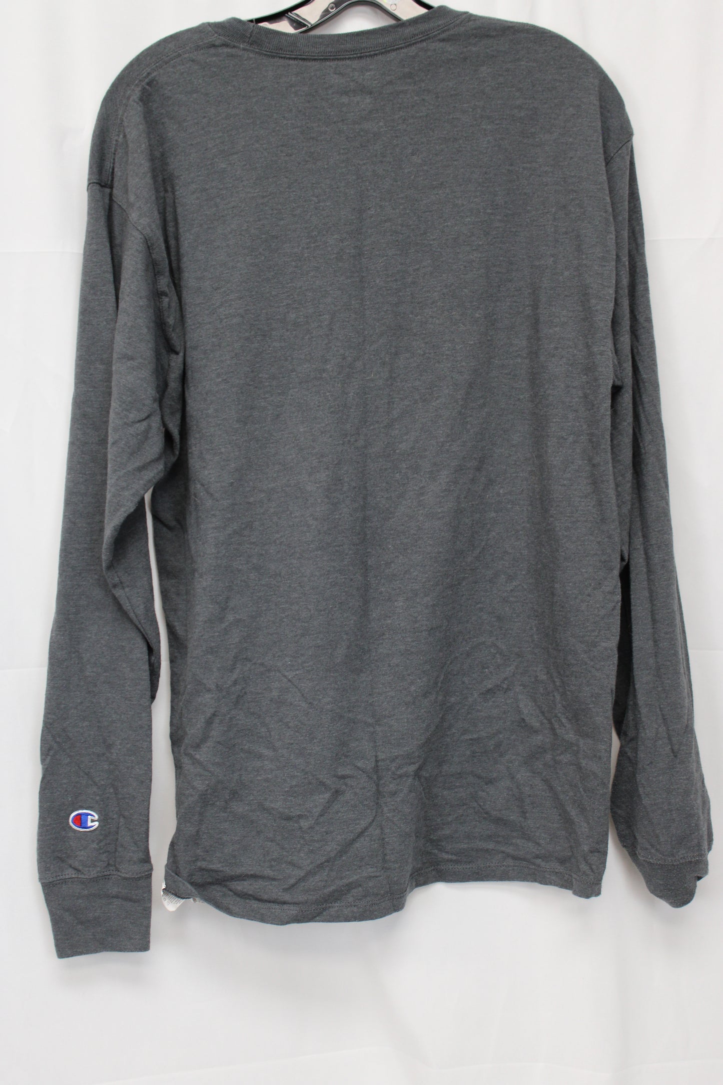 Champion Long Sleeve T-Shirt, Gray, Men’s L