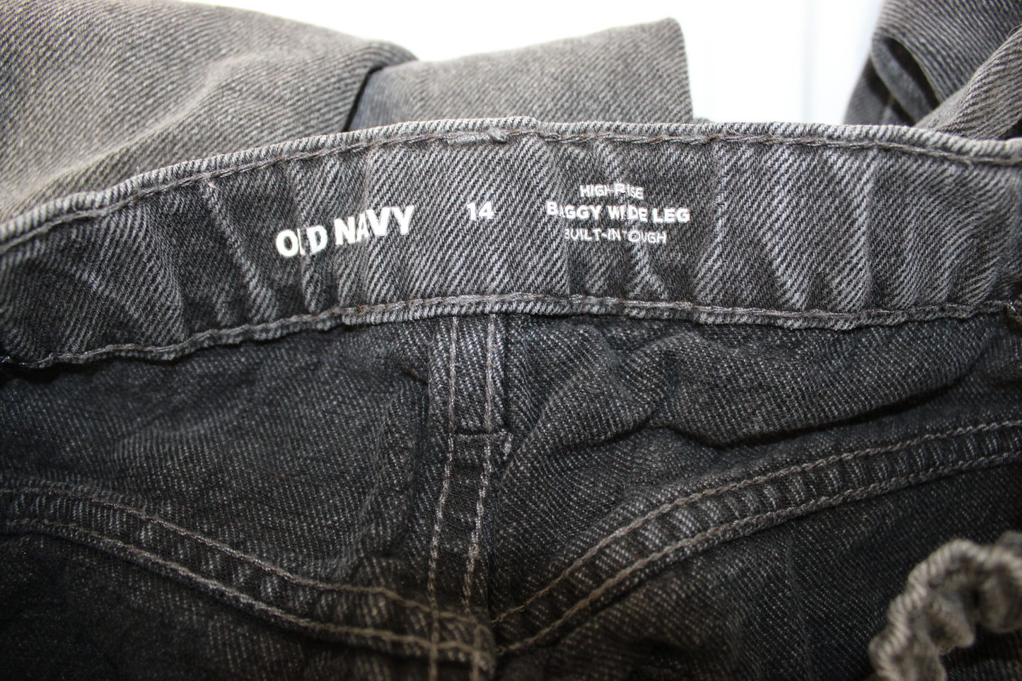 Old Navy High Rise Baggy Wide Leg Jeans, Youth 14