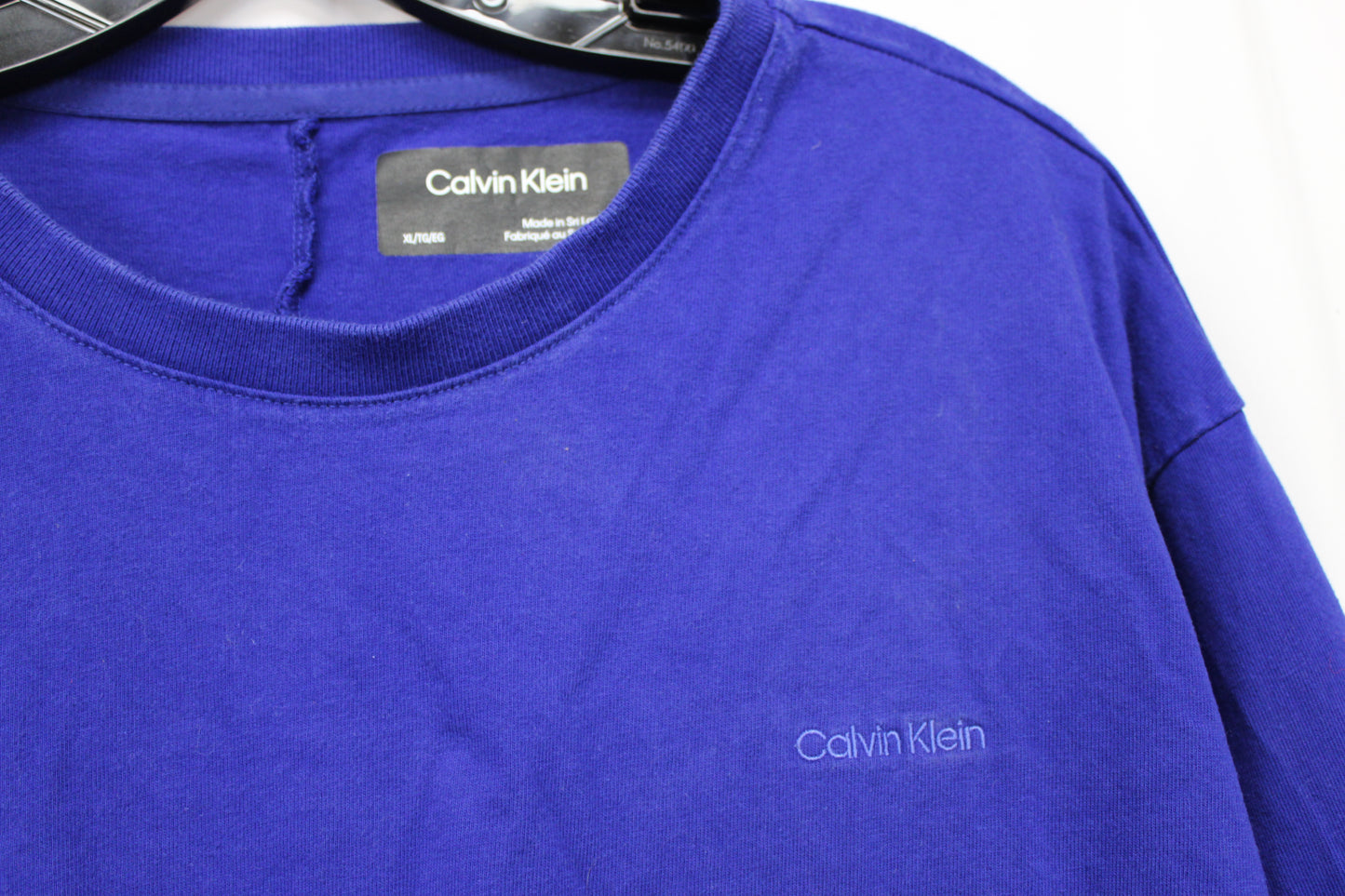 Calvin Klein Long Sleeve T-Shirt, Blue, Men’s XL