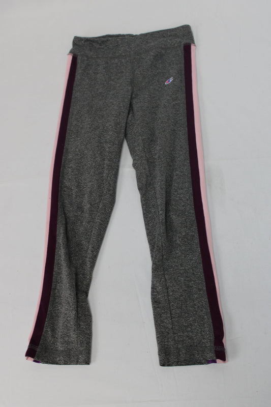 Champion Athletic Leggings, Gray/Purple, Girls 5/6