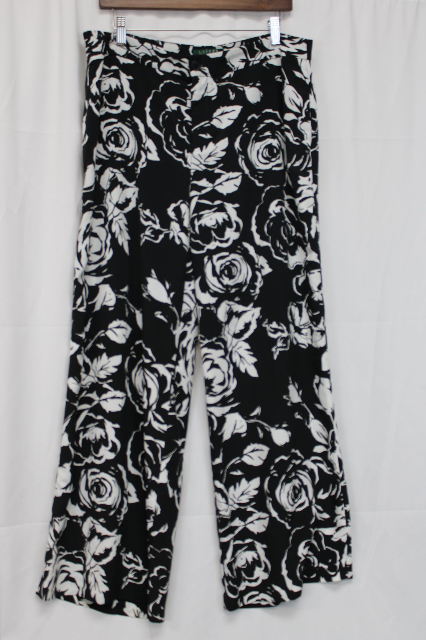 Ralph Lauren Rose Pants, Black/White, Women’s 14 Petite