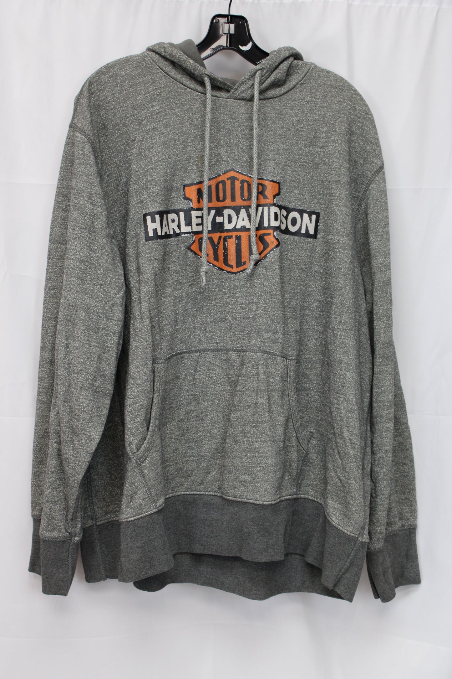 Harley Davidson Long Sleeve Hoodie, Gray, Men’s XXL