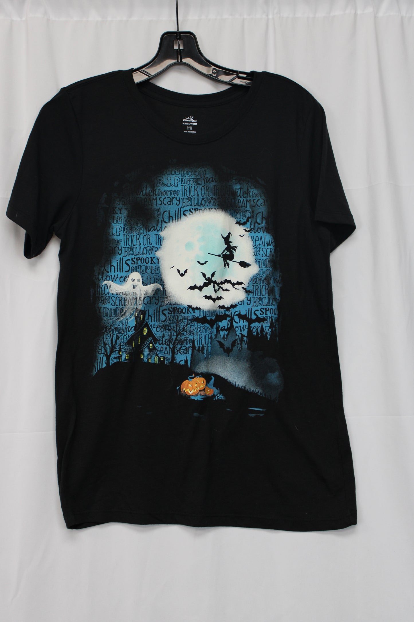 Celebrate Halloween Short Sleeve T-Shirt, Black/Blue, Men’s S