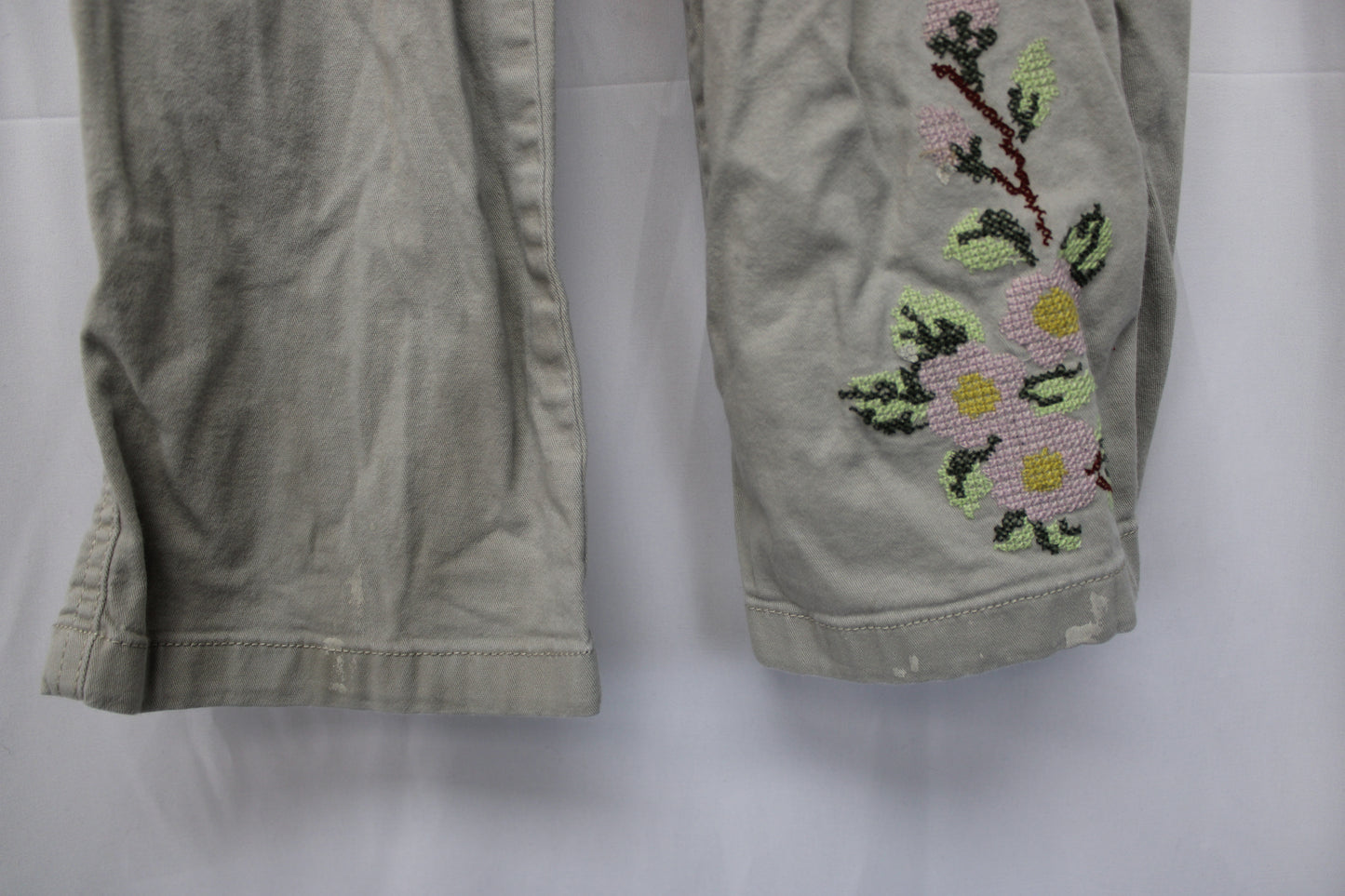 Thereabouts Embroidered Wide Leg Khaki Pants, Youth 7