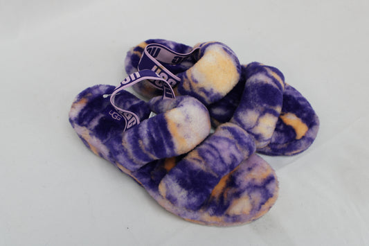 UGG Tie Dye Slippers, Purple/Orange, Women’s 8