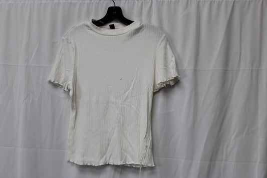 SHIEN Curve Short Sleeve Shirt, White, Women’s XXL