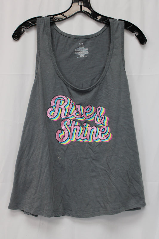 Secret Treasures Rise & Shine Tank Top, Gray, Women’s XXL