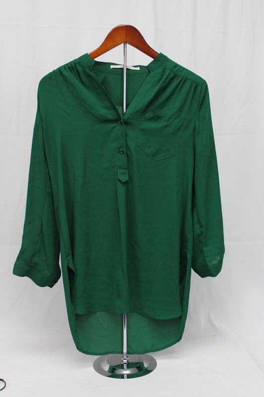41 Hawthorn Long Sleeve Buttoned Blouse, Green, Women’s S