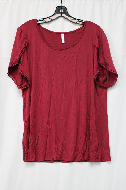 Lilbetter Everyday Short Sleeve Shirt, Red, Women’s XL