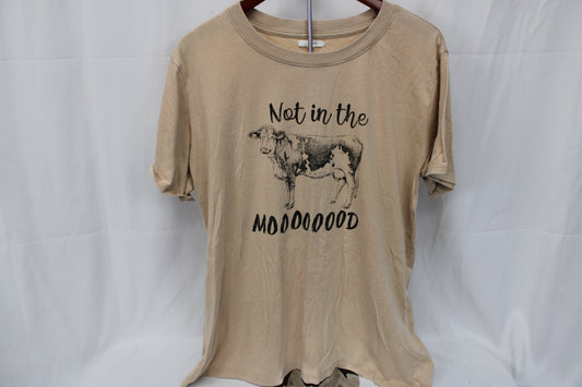 Maurices Not in the Moooood T-Shirt, Beige, Women’s L