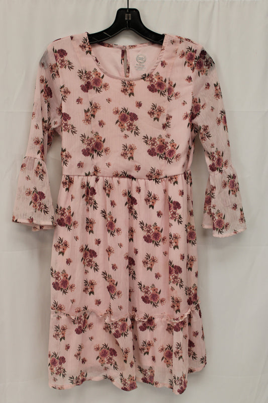 Wonder Nation Floral Dress, Pink, Girls XL