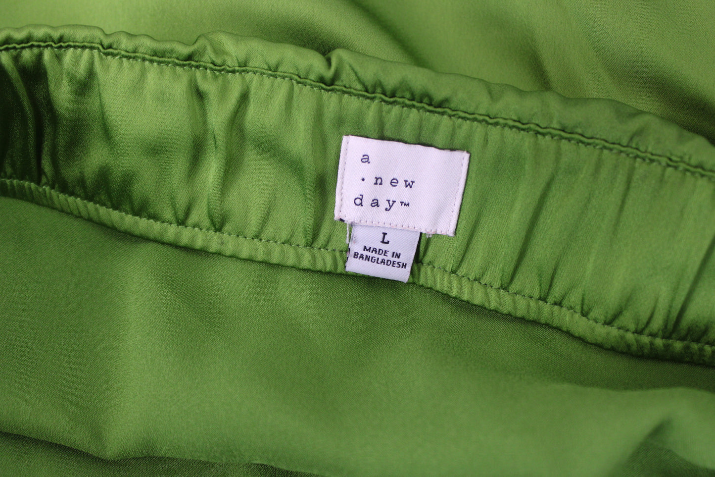 A New Day Long Satin Skirt, Green, Women’s L