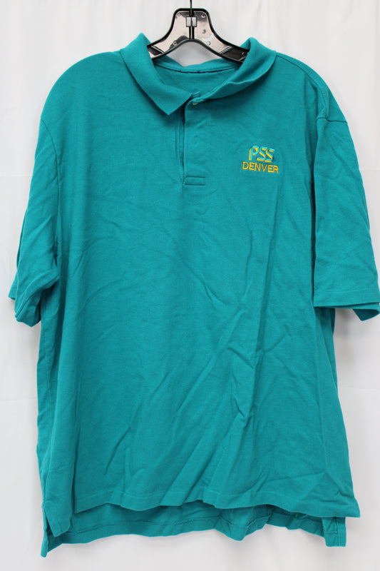 PSS Denver Short Sleeve Polo Shirt, Teal, Men’s XL