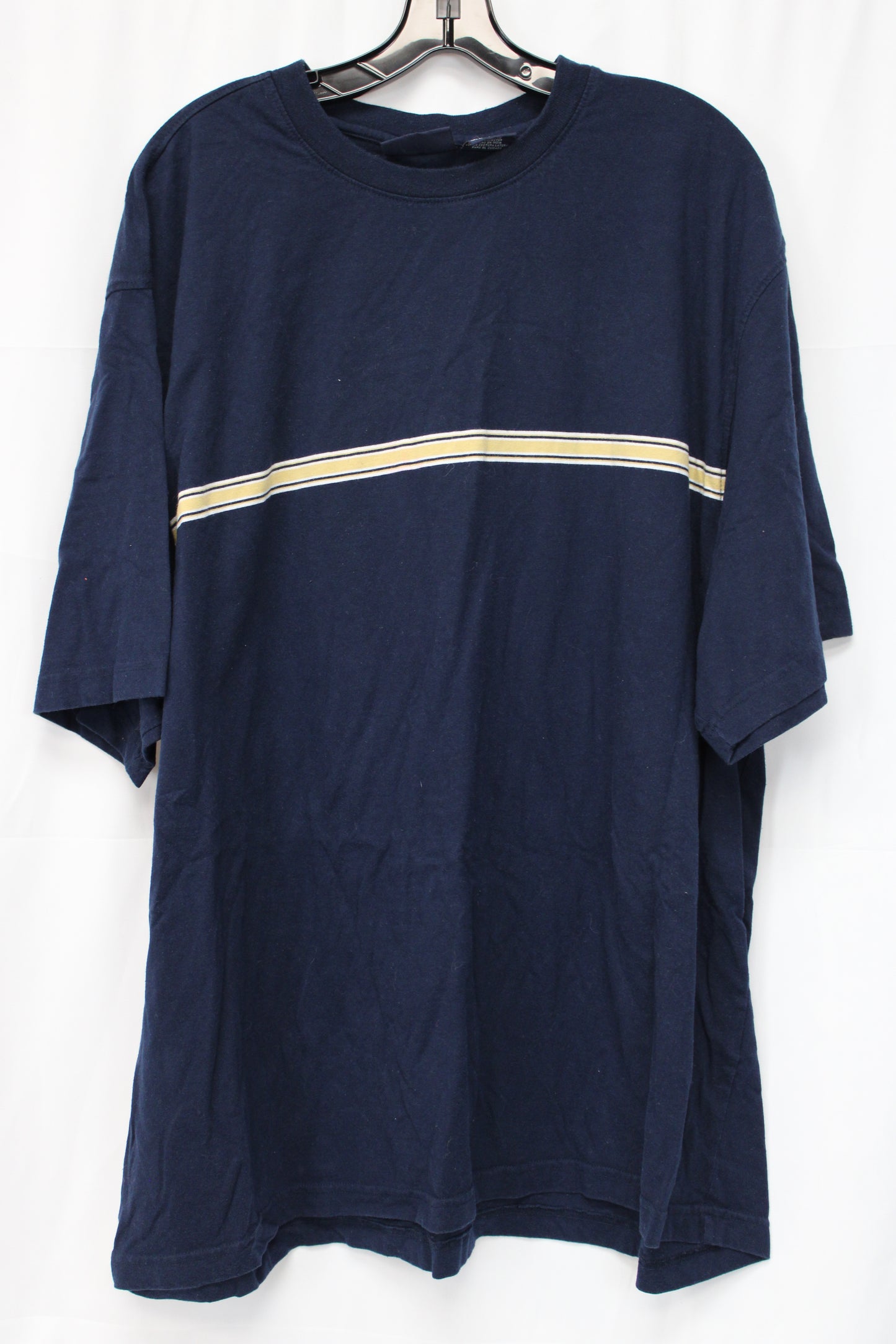 Puritan Short Sleeve Shirt, Blue/Yellow, Men’s XXXL