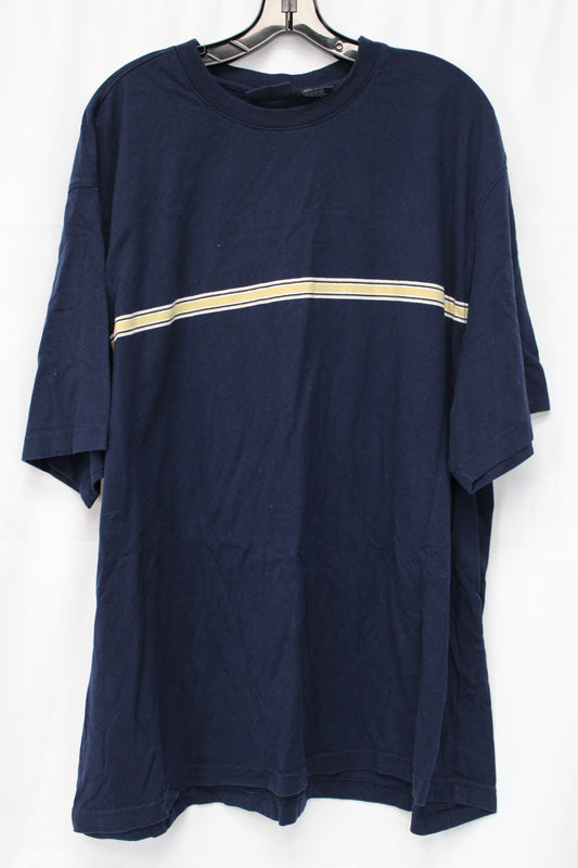 Puritan Short Sleeve Shirt, Blue/Yellow, Men’s XXXL