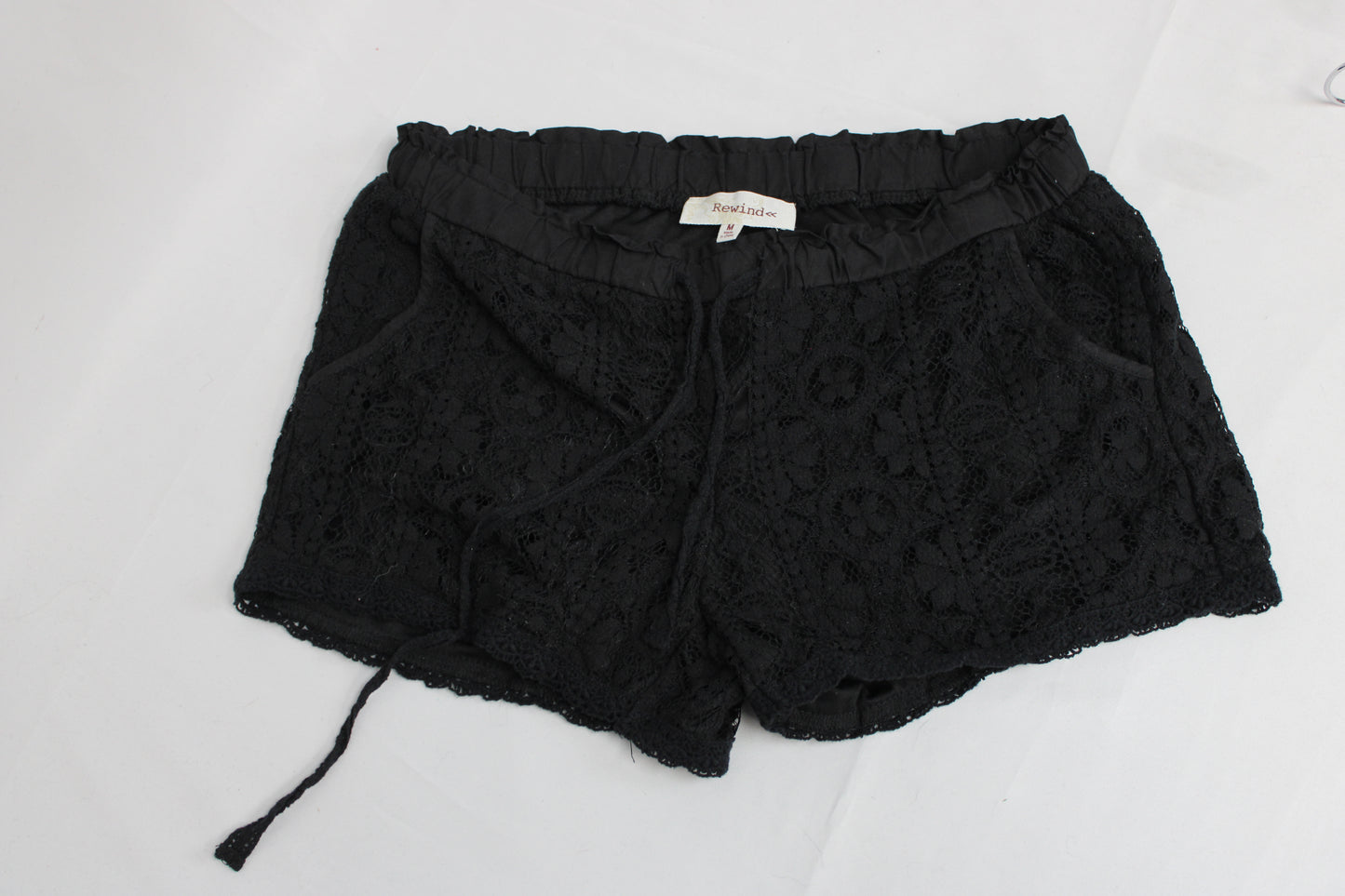Rewind Textured Black Shorts, Women’s M