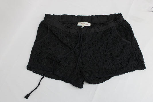 Rewind Textured Black Shorts, Women’s M