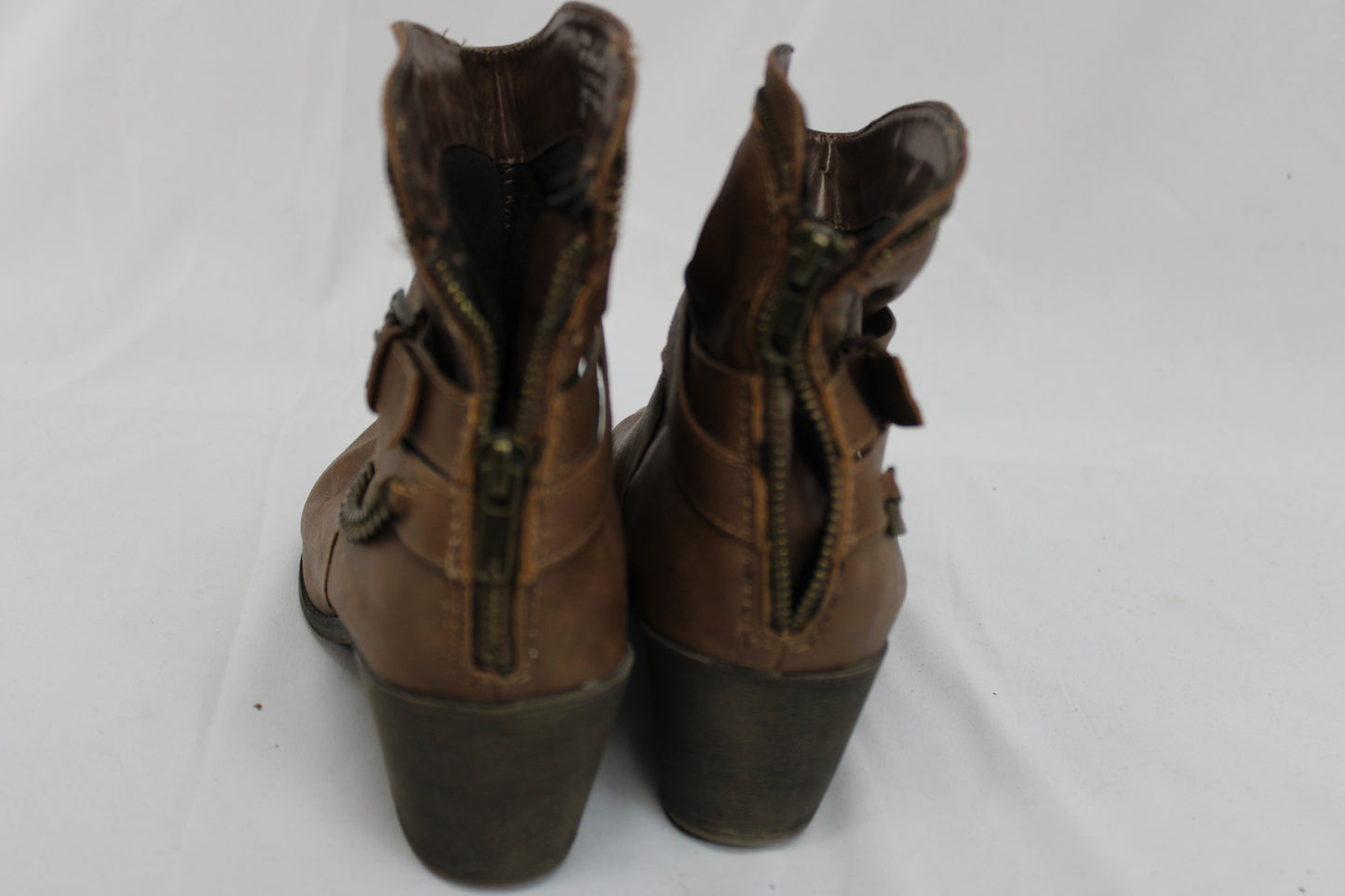 Maurices Zip Up Ankle Boots, Brown, Women’s 9.5