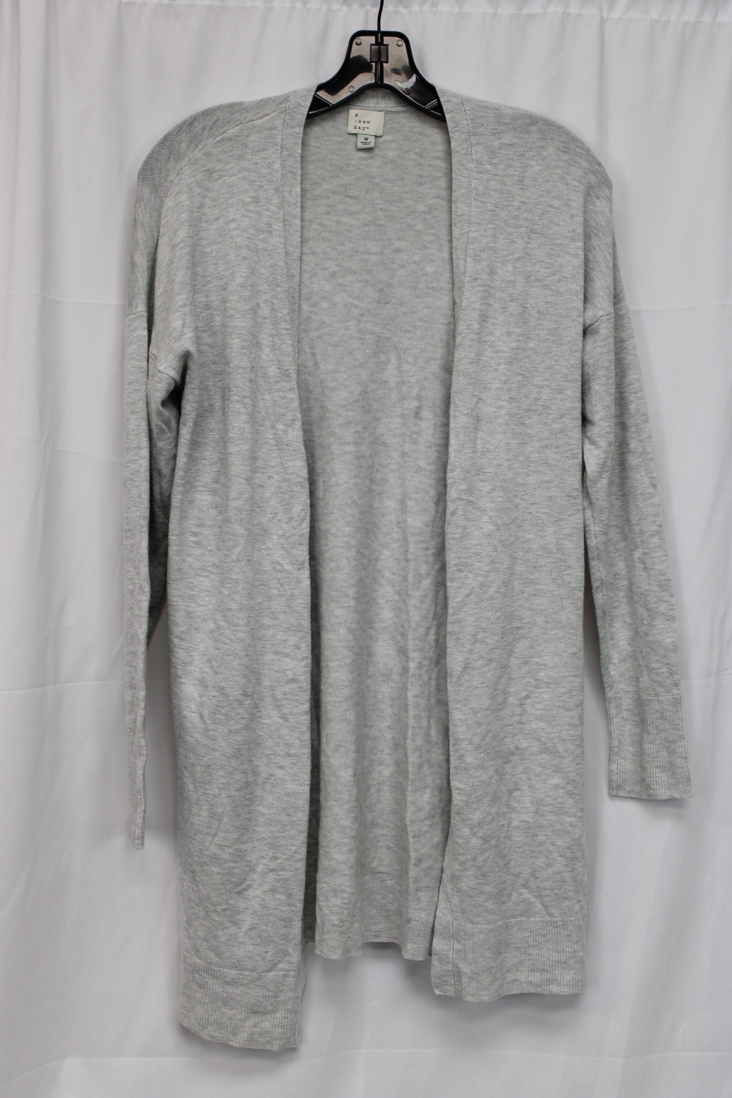A New Day Long Sleeve Cardigan, Gray, Women’s M